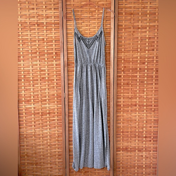 Heather-Grey Geometric Pattern Maxi Dress - Picture 1 of 3
